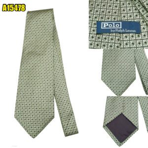 Polo Ralph Lauren Tie Silk Gray Black Dot USA (US Import Tax Included) มุมที่ 1