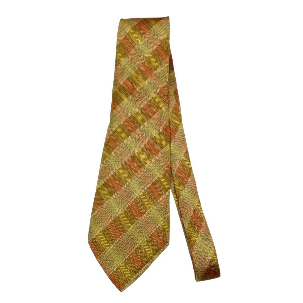 Trussardi Tie Silk Brown Stripe Italy (US Import Tax Included) | mesabb clothing Trussardi Tie Silk Brown Stripe Italy (US Import Tax Included) มุมที่ 2