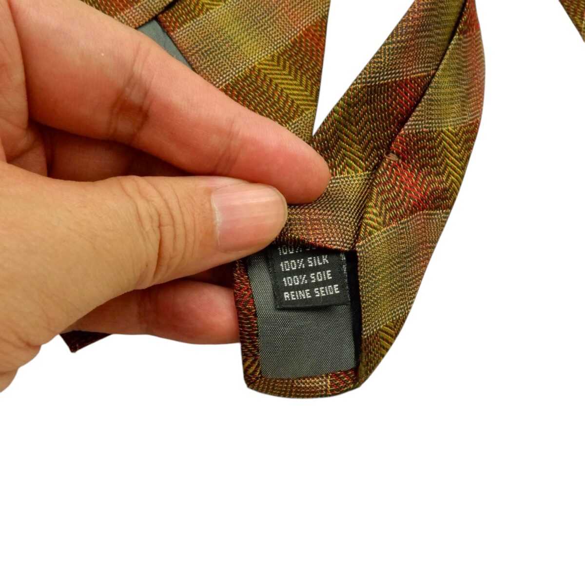 Trussardi Tie Silk Brown Stripe Italy (US Import Tax Included) | mesabb clothing Trussardi Tie Silk Brown Stripe Italy (US Import Tax Included) มุมที่ 7