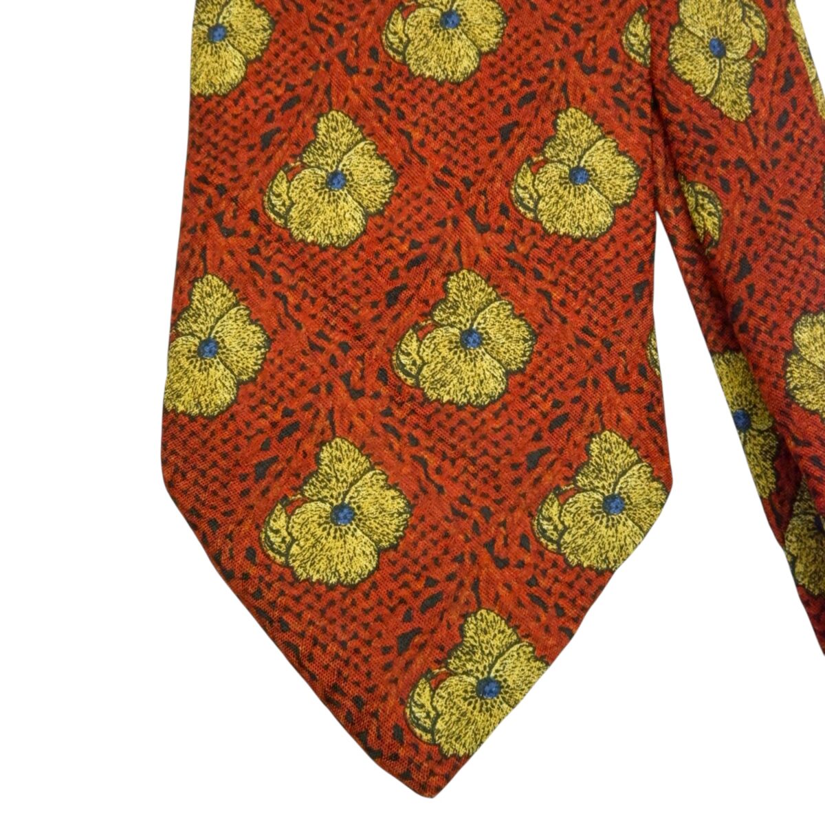 a15482 3 Ermenegildo Zegna Tie Silk Maroon Floral Italy (US Import Tax Included) มุมที่ 3