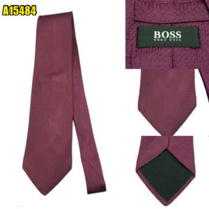 Hugo Boss Tie Silk Maroon Italy (US Import Tax Included) มุมที่ 1