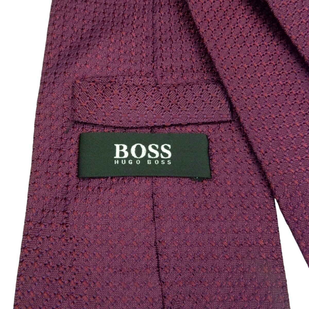a15484 6 Hugo Boss Tie Silk Maroon Italy (US Import Tax Included) มุมที่ 6