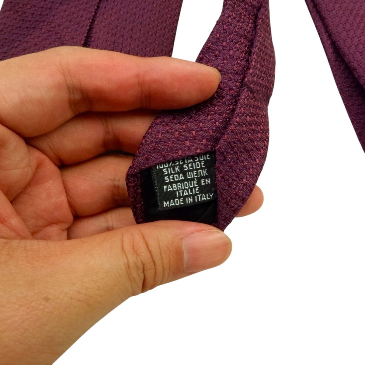 a15484 7 Hugo Boss Tie Silk Maroon Italy (US Import Tax Included) มุมที่ 7
