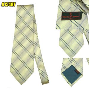Roberta Di Camerino Tie Silk Beige Stripe Korea (US Import Tax Included) มุมที่ 1
