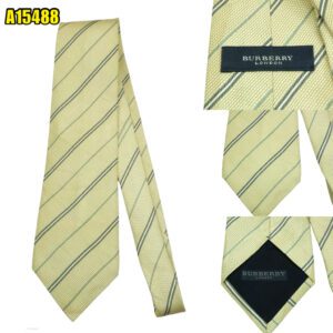 Burberry Tie Silk Beige Stripe Japan (US Import Tax Included) มุมที่ 1