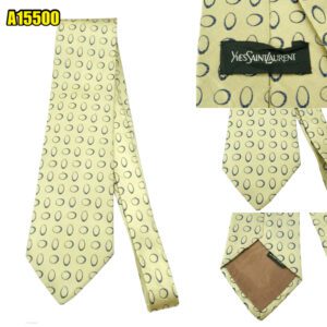 Yves Saint Laurent Tie Silk Beige Geometric Japan (US Import Tax Included) มุมที่ 1