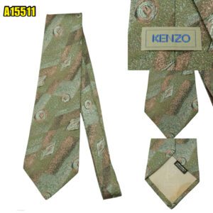Kenzo Tie Silk Olive Green Japan (US Import Tax Included) มุมที่ 1
