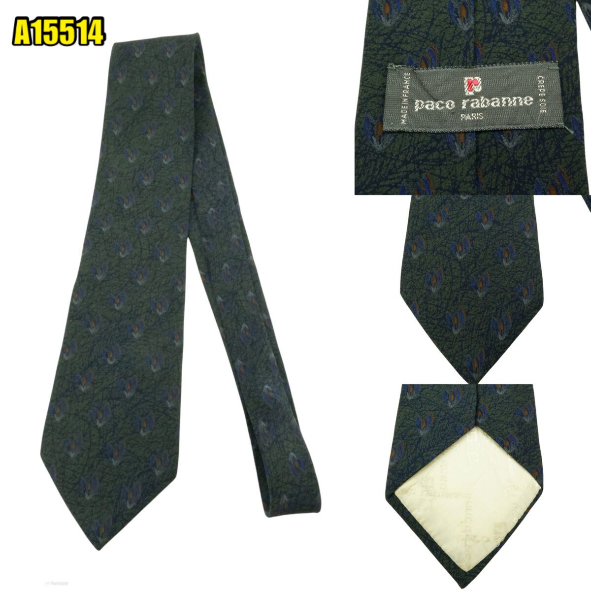 created by photogrid Paco Rabanne Tie Silk Black France (US Import Tax Included) มุมที่ 1