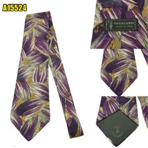 Trussardi Tie Silk Purple Italy (US Import Tax Included) มุมที่ 1