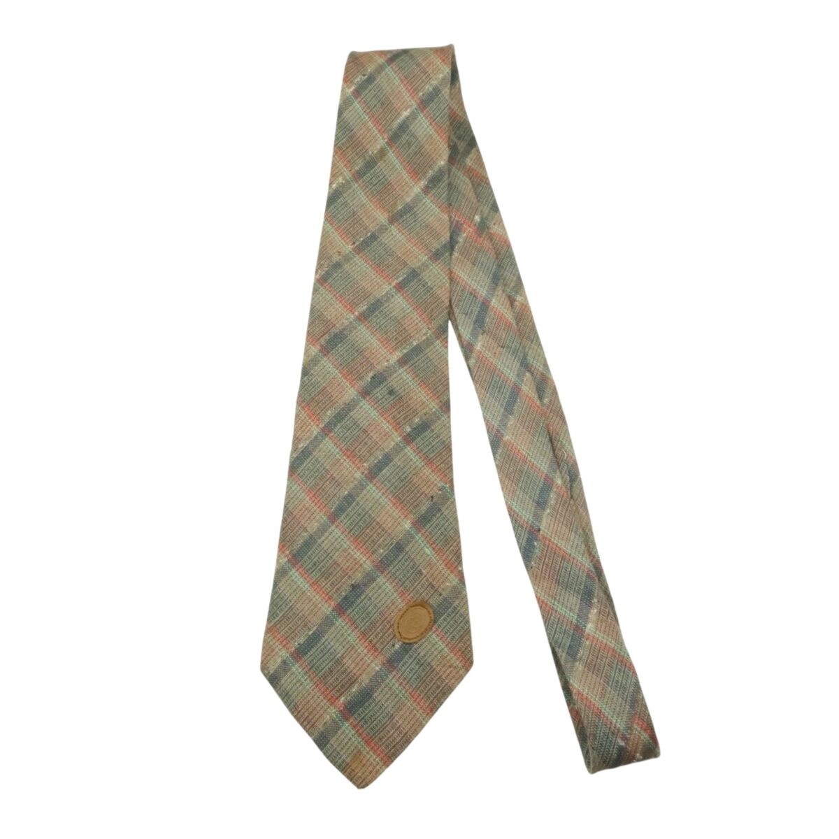 Gucci Tie Linen Gray Check Italy (US Import Tax Included) | mesabb clothing Gucci Tie Linen Gray Check Italy (US Import Tax Included) มุมที่ 2