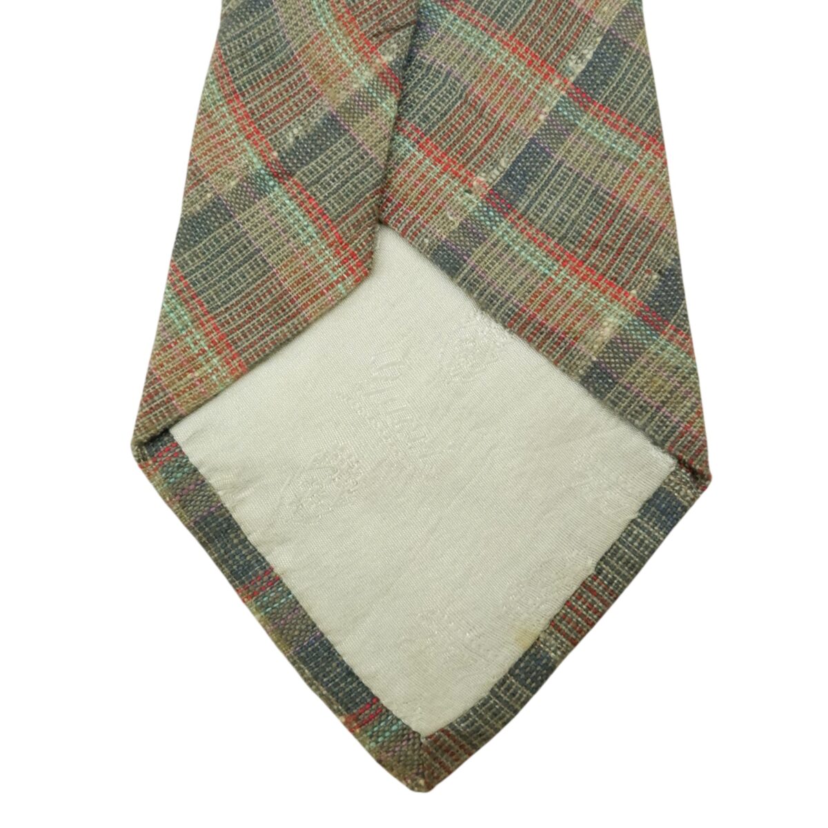 Gucci Tie Linen Gray Check Italy (US Import Tax Included) | mesabb clothing Gucci Tie Linen Gray Check Italy (US Import Tax Included) มุมที่ 5