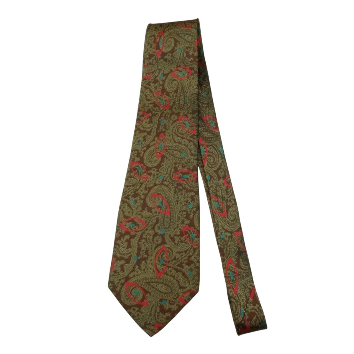 Valentino Tie Silk Brown Paisley (US Import Tax Included) | mesabb clothing Valentino Tie Silk Brown Paisley (US Import Tax Included) มุมที่ 2