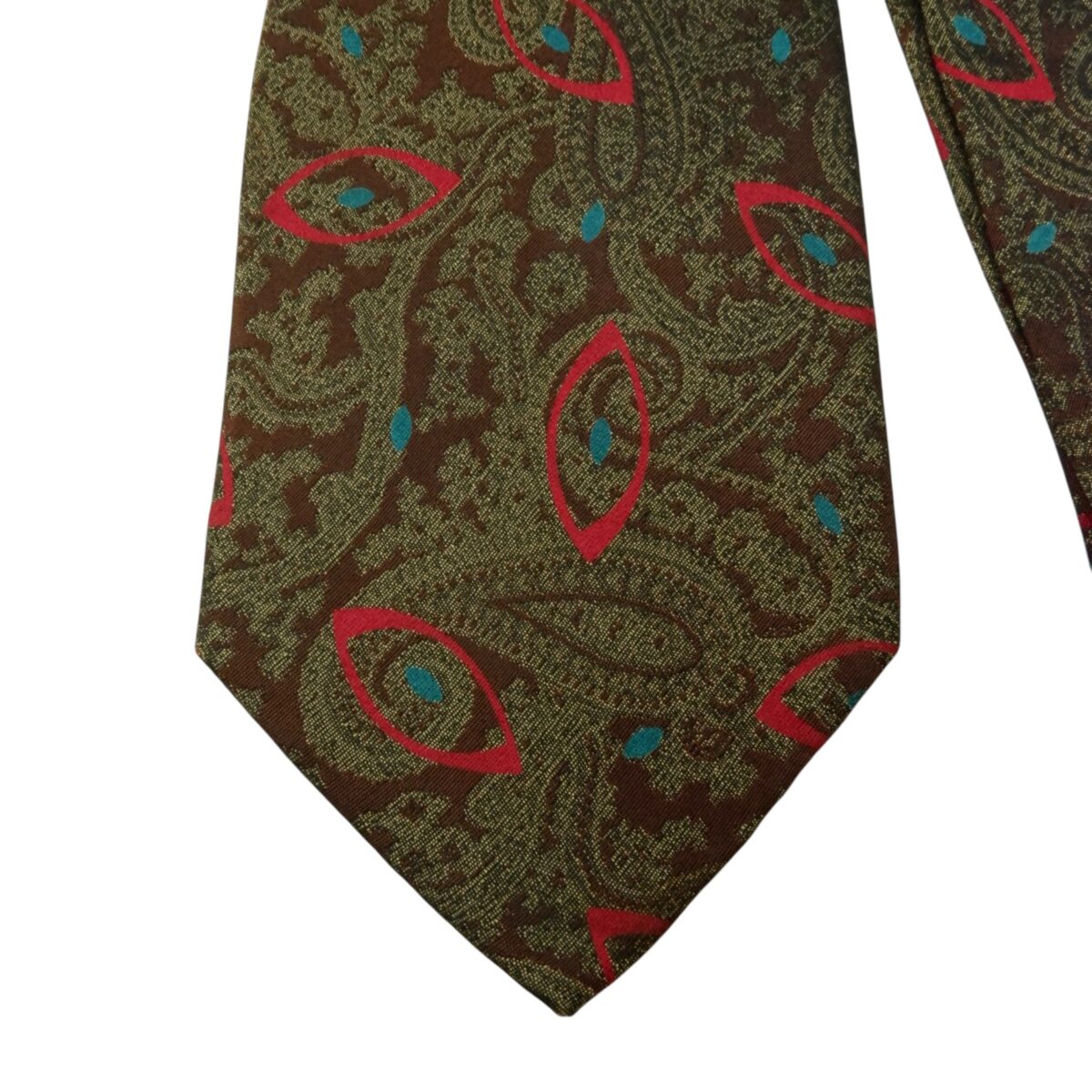 Valentino Tie Silk Brown Paisley (US Import Tax Included) | mesabb clothing Valentino Tie Silk Brown Paisley (US Import Tax Included) มุมที่ 3