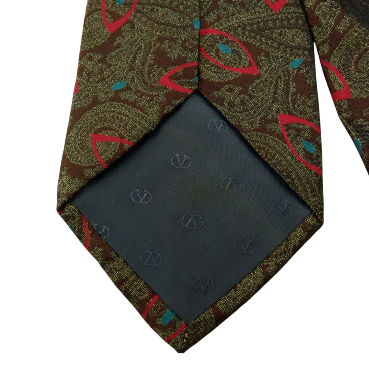 Valentino Tie Silk Brown Paisley (US Import Tax Included) | mesabb clothing Valentino Tie Silk Brown Paisley (US Import Tax Included) มุมที่ 5