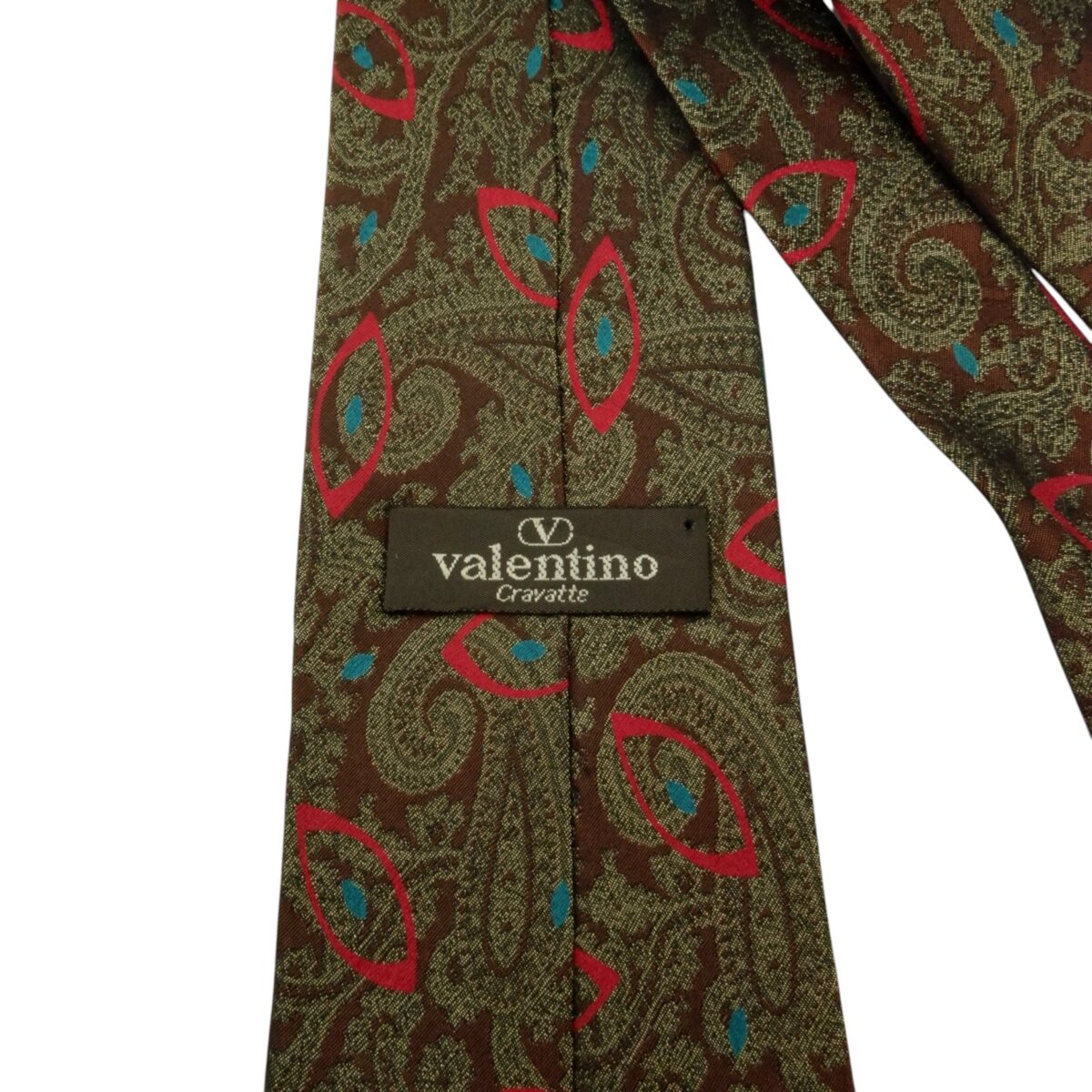 Valentino Tie Silk Brown Paisley (US Import Tax Included) | mesabb clothing Valentino Tie Silk Brown Paisley (US Import Tax Included) มุมที่ 6