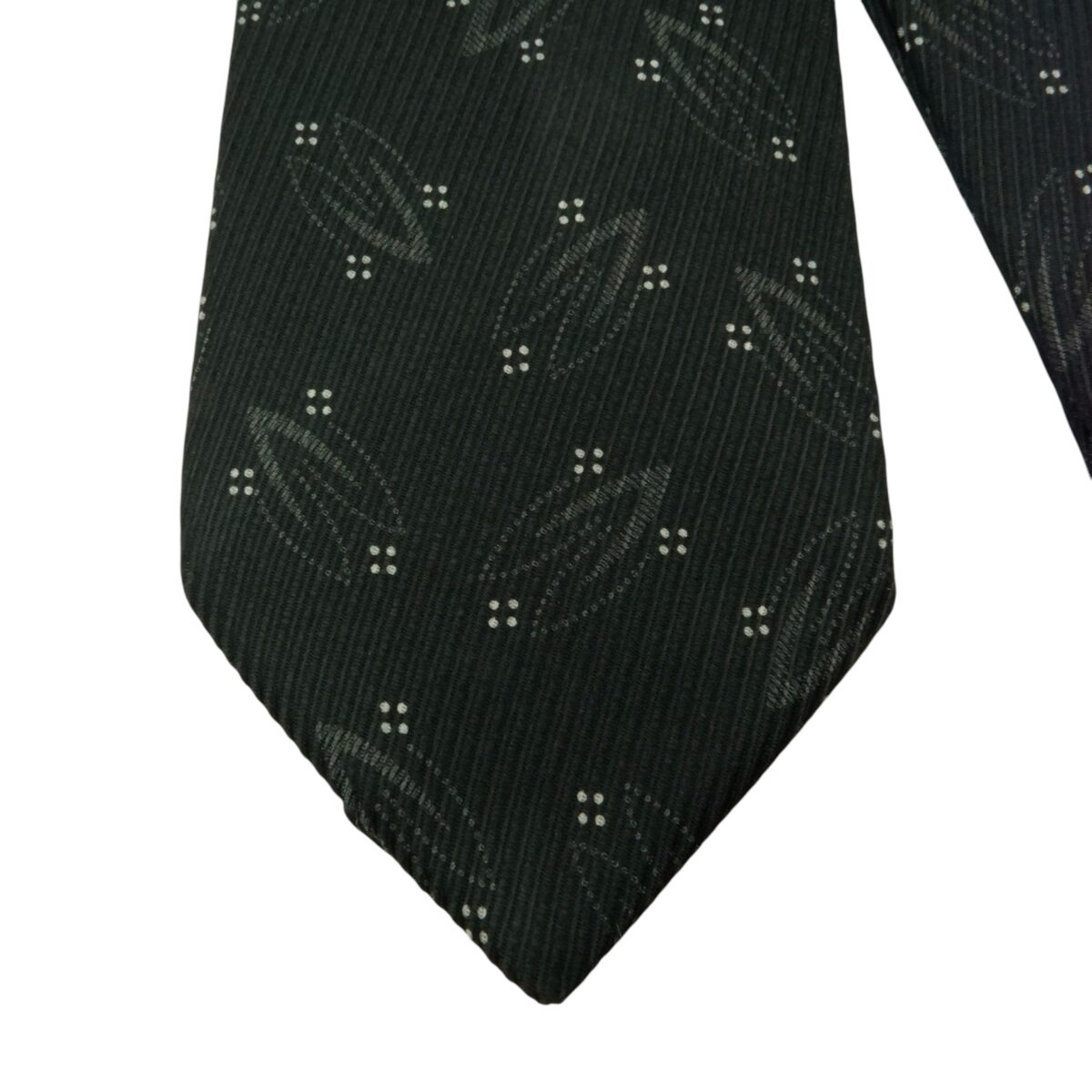 a15544 3 Giorgio Armani Tie Silk Black Italy (US Import Tax Included) มุมที่ 3