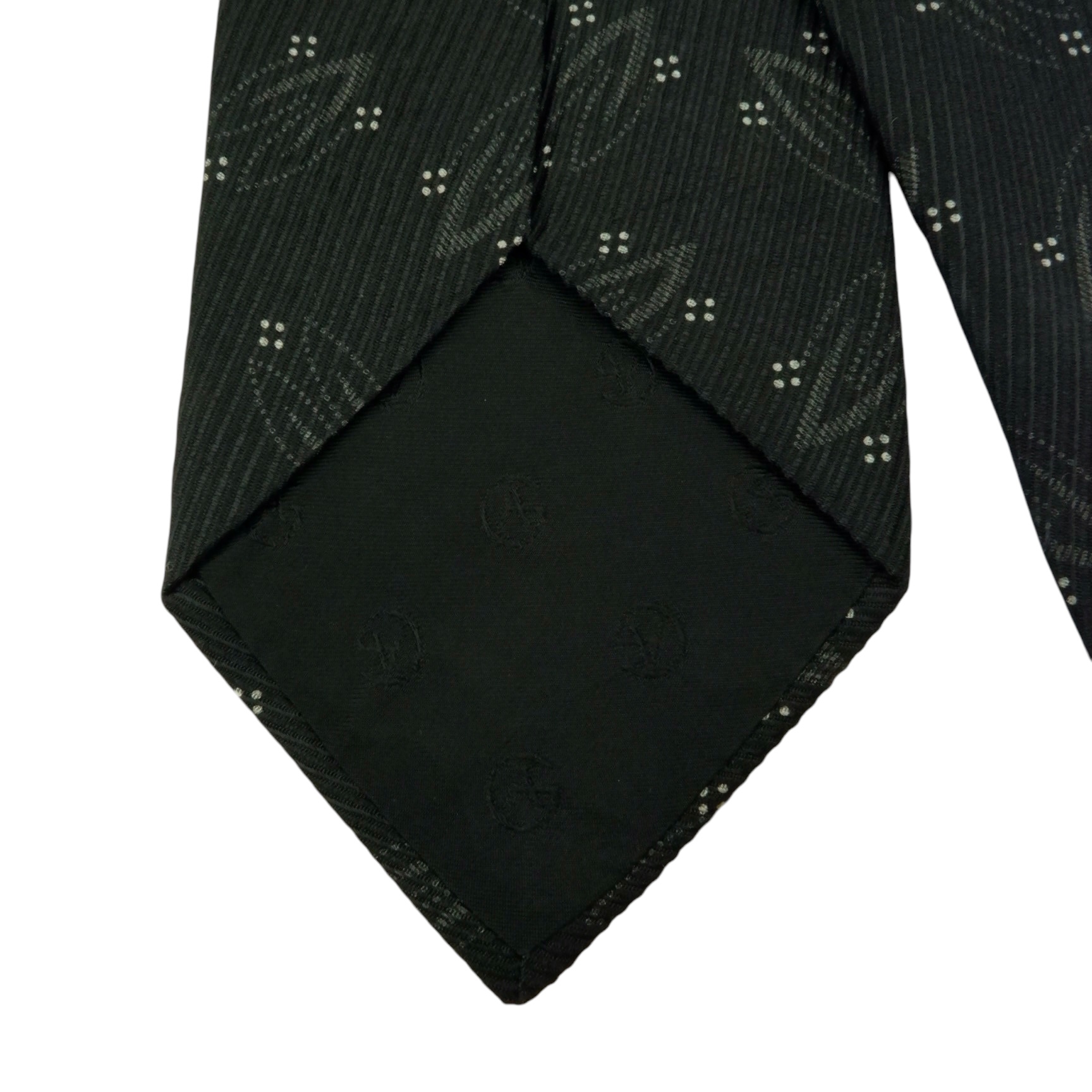 a15544 5 Giorgio Armani Tie Silk Black Italy (US Import Tax Included) มุมที่ 5