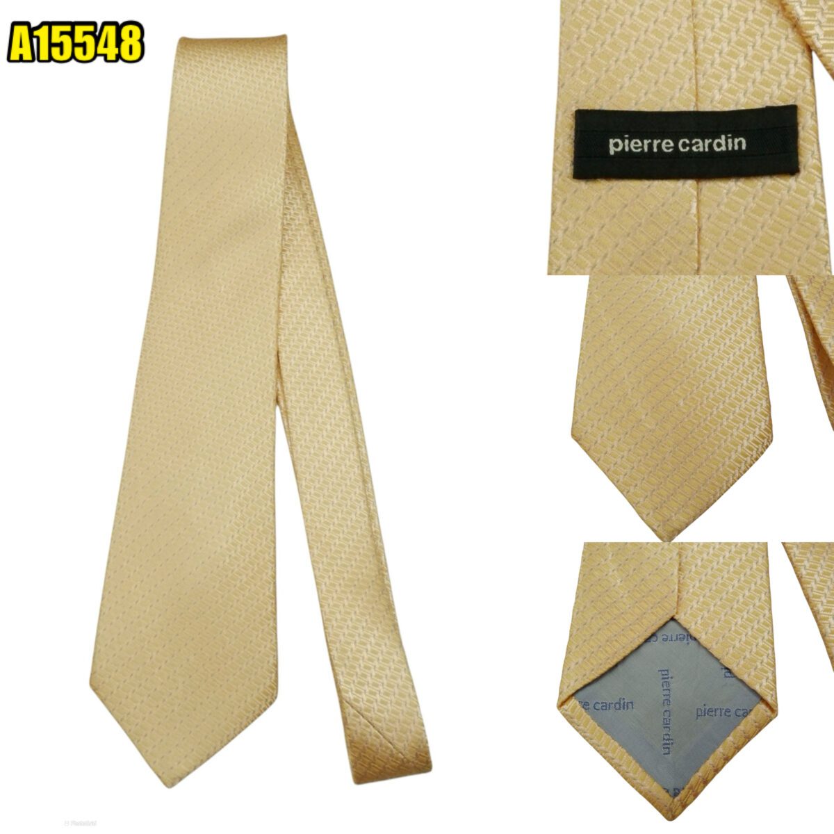 created by photogrid Pierre Cardin Tie Silk Beige Korea (US Import Tax Included) มุมที่ 1