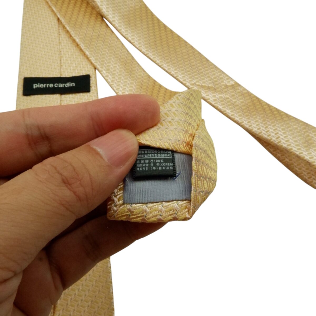 a15548 7 Pierre Cardin Tie Silk Beige Korea (US Import Tax Included) มุมที่ 7