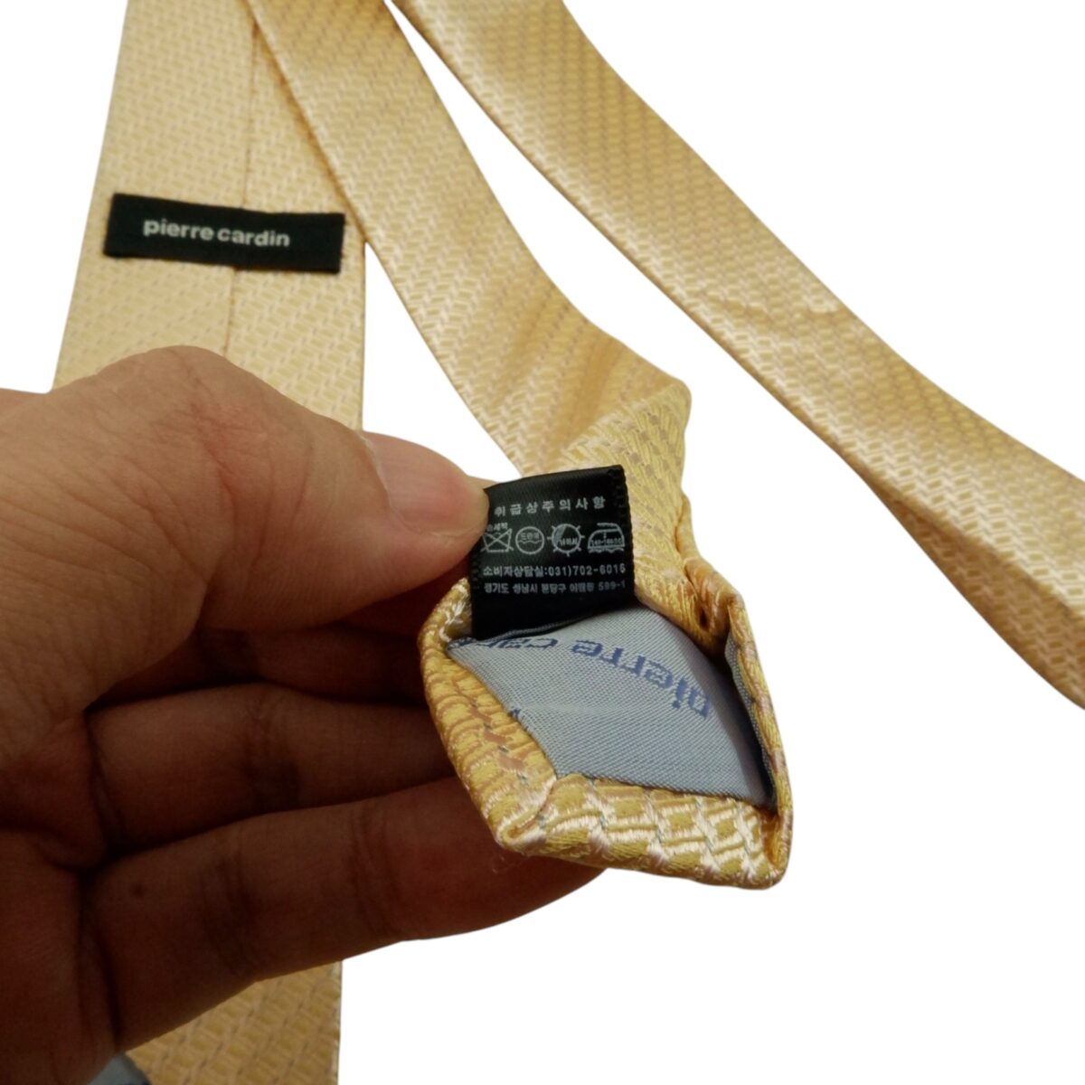 a15548 8 Pierre Cardin Tie Silk Beige Korea (US Import Tax Included) มุมที่ 8