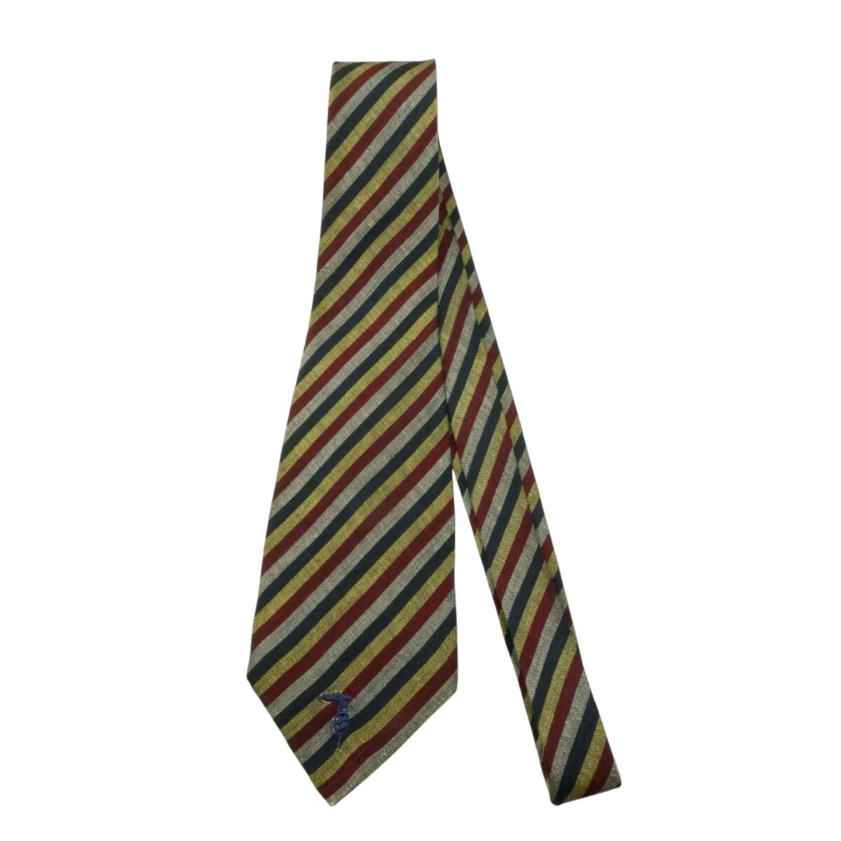a15569 2 Trussardi Tie Silk Multicolor Stripe Italy (US Import Tax Included) มุมที่ 2