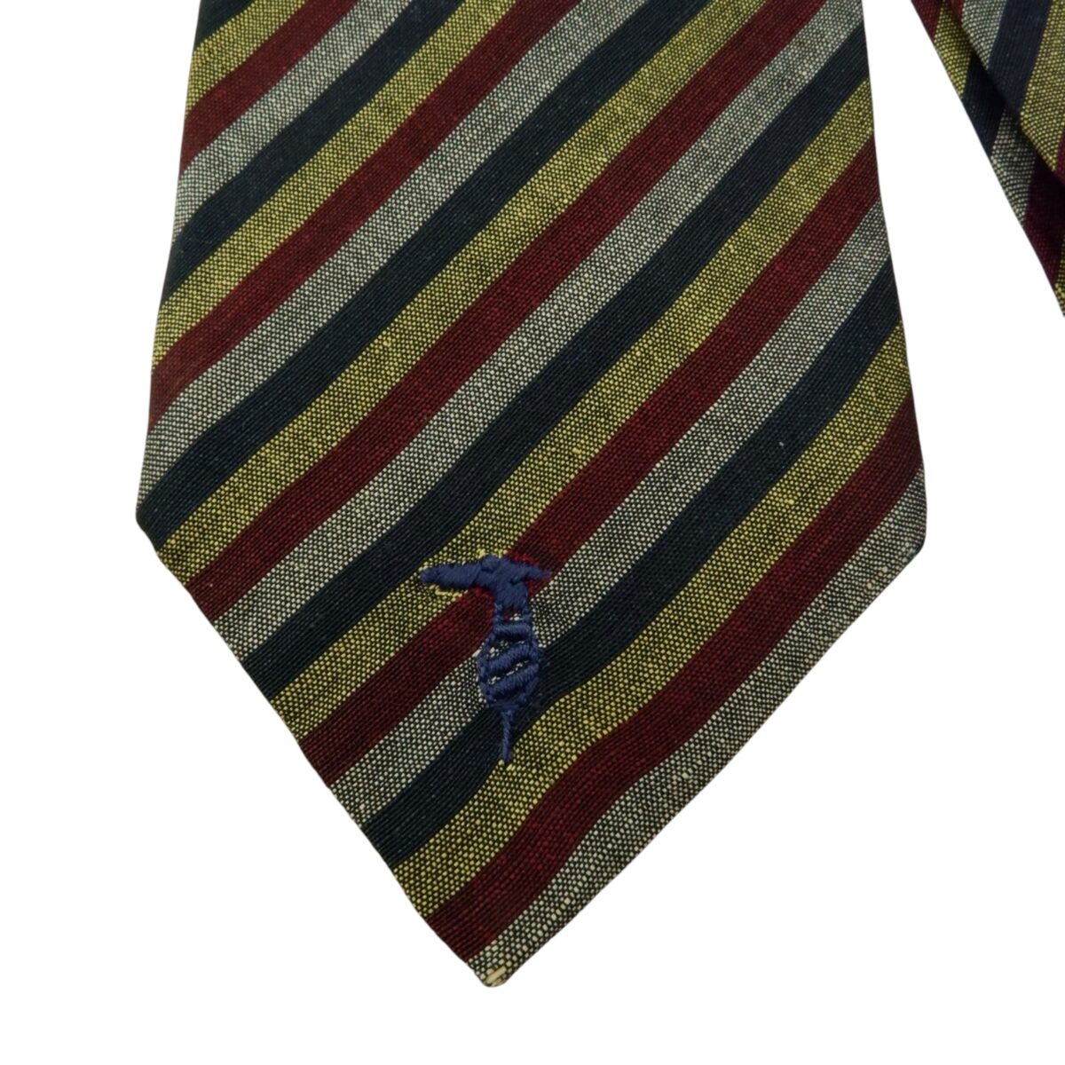 a15569 3 Trussardi Tie Silk Multicolor Stripe Italy (US Import Tax Included) มุมที่ 3