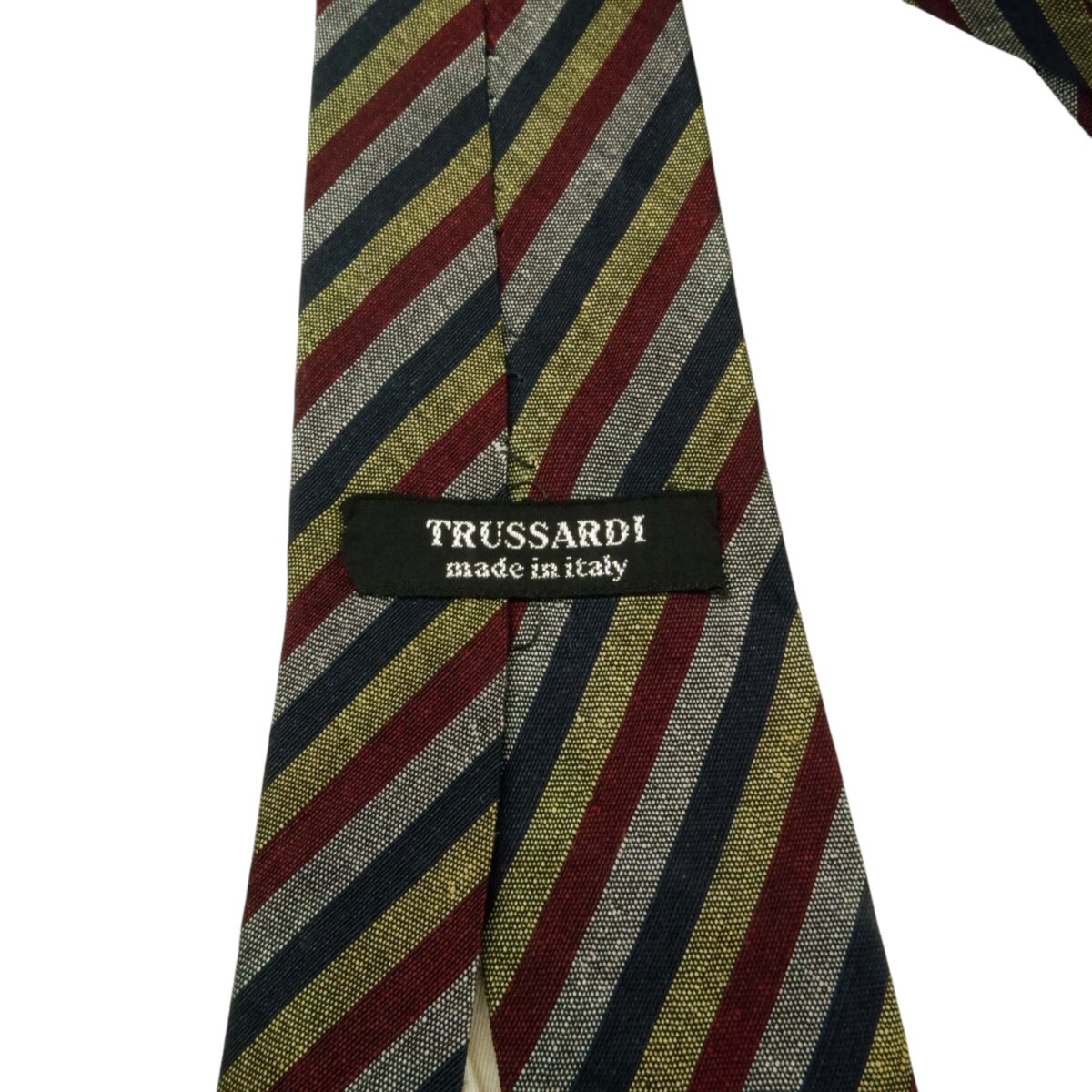 a15569 6 Trussardi Tie Silk Multicolor Stripe Italy (US Import Tax Included) มุมที่ 6