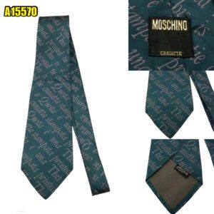 Moschino Tie Silk Navy Japan (US Import Tax Included) มุมที่ 1