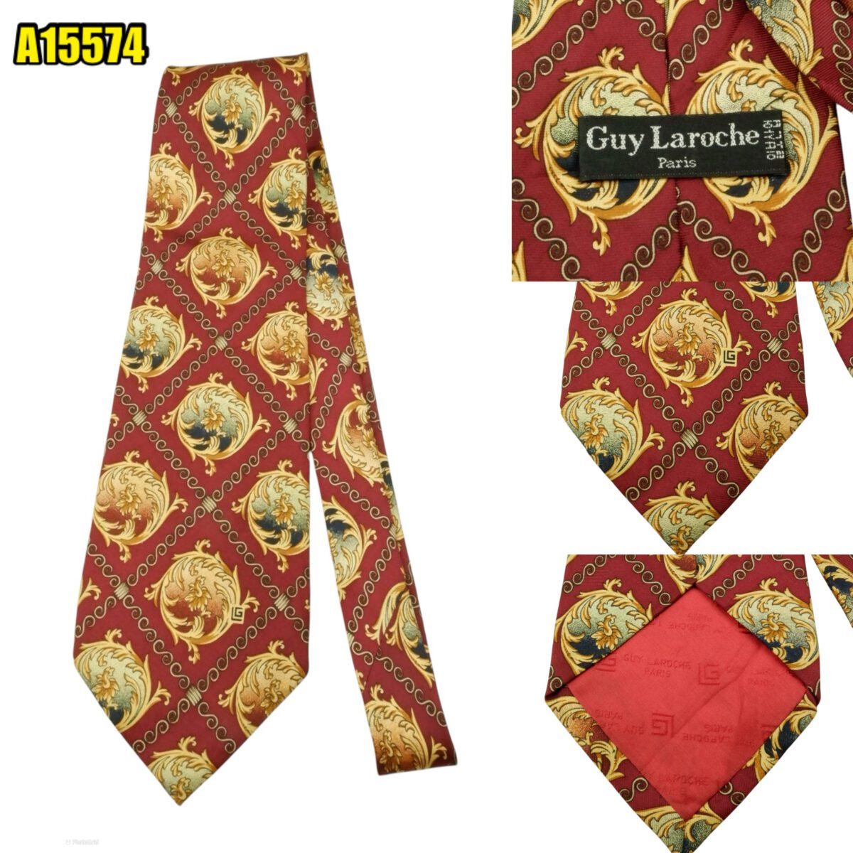 Guy Laroche Tie Silk Brown (US Import Tax Included) | mesabb clothing Guy Laroche Tie Silk Brown (US Import Tax Included) มุมที่ 1