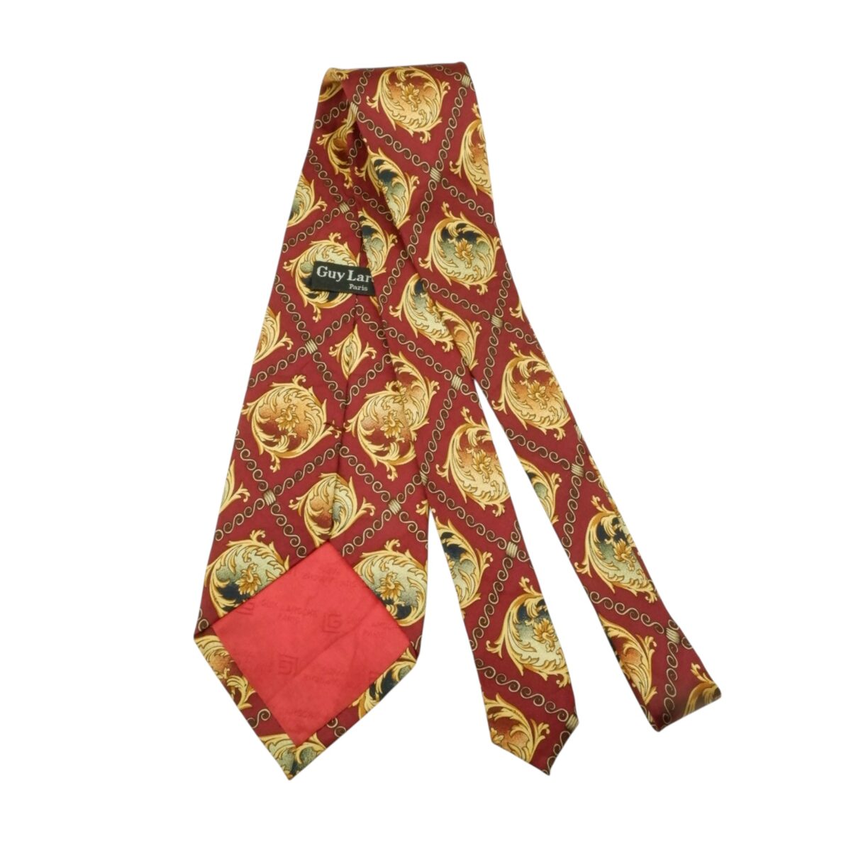 Guy Laroche Tie Silk Brown (US Import Tax Included) | mesabb clothing Guy Laroche Tie Silk Brown (US Import Tax Included) มุมที่ 4