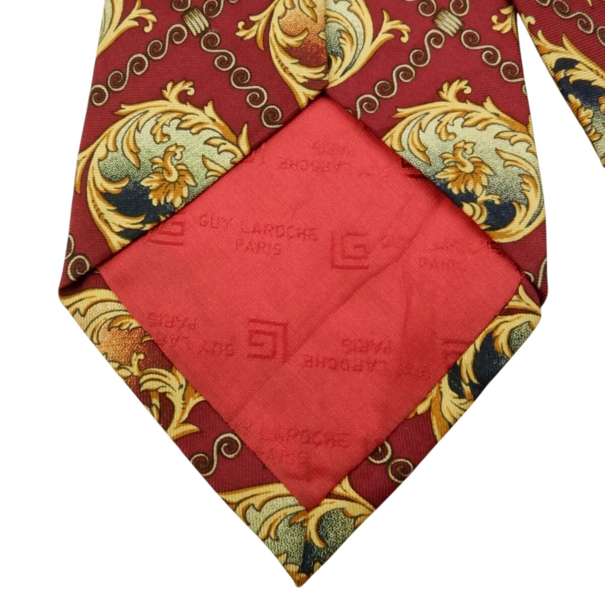 Guy Laroche Tie Silk Brown (US Import Tax Included) | mesabb clothing Guy Laroche Tie Silk Brown (US Import Tax Included) มุมที่ 5