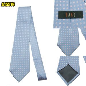 DAKS Tie Silk Light Blue Dot Korea (US Import Tax Included) มุมที่ 1