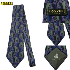Lanvin Tie Silk Black France (US Import Tax Included) มุมที่ 1