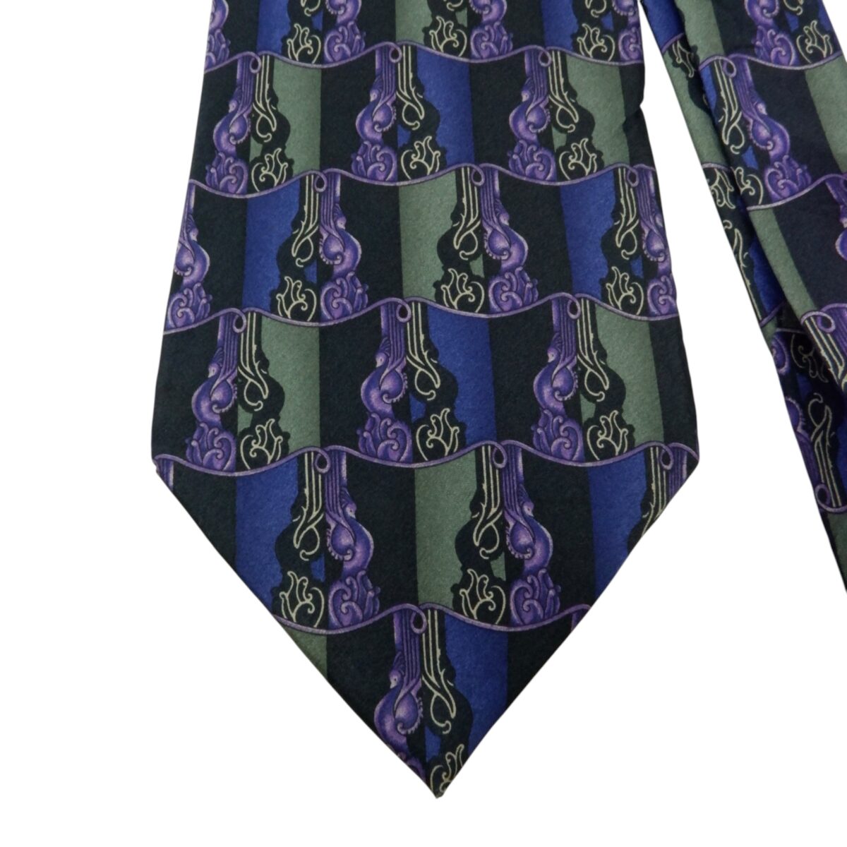 a15583 3 Lanvin Tie Silk Black France (US Import Tax Included) มุมที่ 3