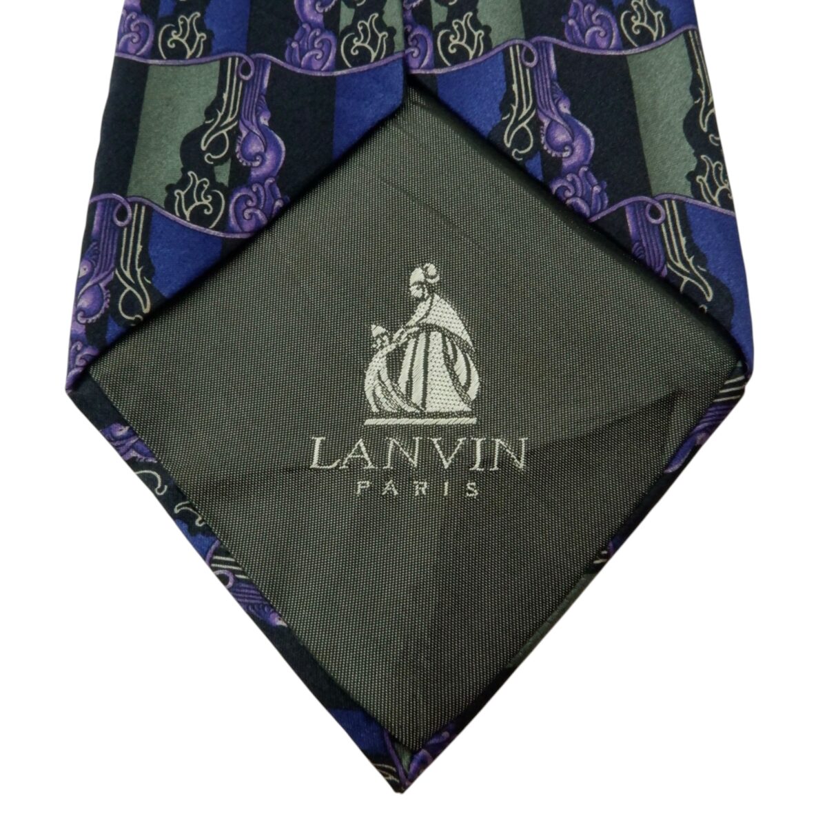 a15583 5 Lanvin Tie Silk Black France (US Import Tax Included) มุมที่ 5