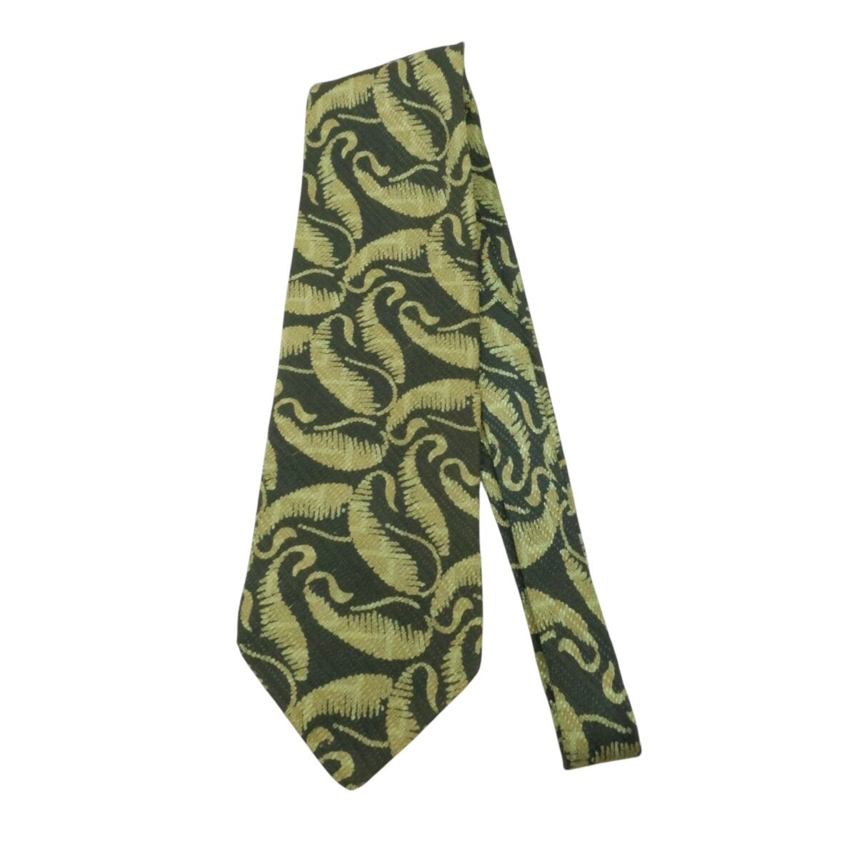 a15594 2 Emporio Armani Tie Silk Black Leaf Italy (US Import Tax Included) มุมที่ 2