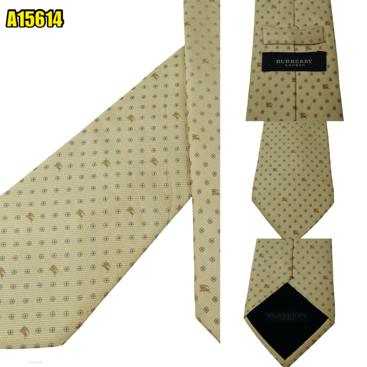 Burberry Tie Silk Grey Geometric Japan (US Import Tax Included) | mesabb clothing Burberry Tie Silk Grey Geometric Japan (US Import Tax Included) มุมที่ 1