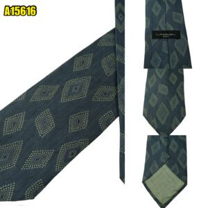 Lancel Tie Cotton Dark Grey Geometric Japan (US Import Tax Included) มุมที่ 1