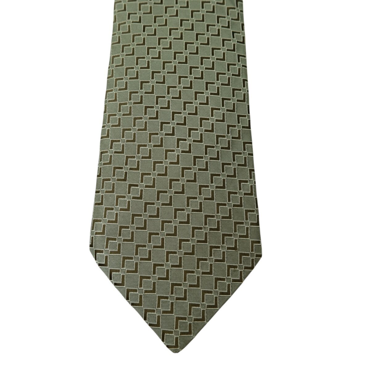 Hugo Boss Tie Silk Grey Geometric Italy (US Import Tax Included) | mesabb clothing Hugo Boss Tie Silk Grey Geometric Italy (US Import Tax Included) มุมที่ 6