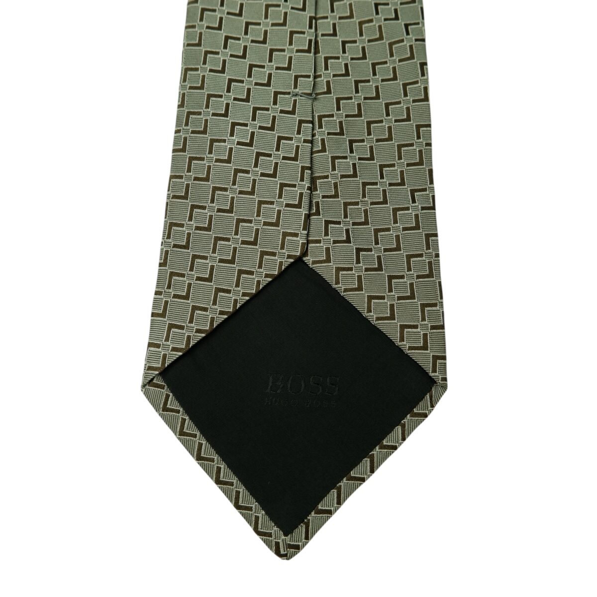 Hugo Boss Tie Silk Grey Geometric Italy (US Import Tax Included) | mesabb clothing Hugo Boss Tie Silk Grey Geometric Italy (US Import Tax Included) มุมที่ 8