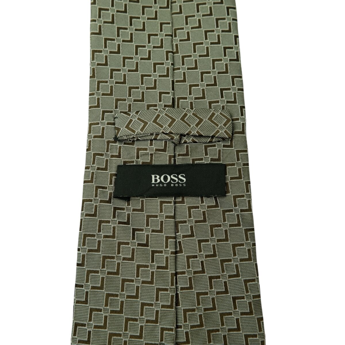Hugo Boss Tie Silk Grey Geometric Italy (US Import Tax Included) | mesabb clothing Hugo Boss Tie Silk Grey Geometric Italy (US Import Tax Included) มุมที่ 9