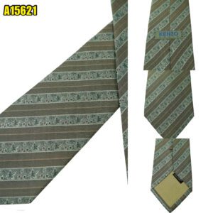 Kenzo Tie Silk Grey Stripe Japan (US Import Tax Included) มุมที่ 1