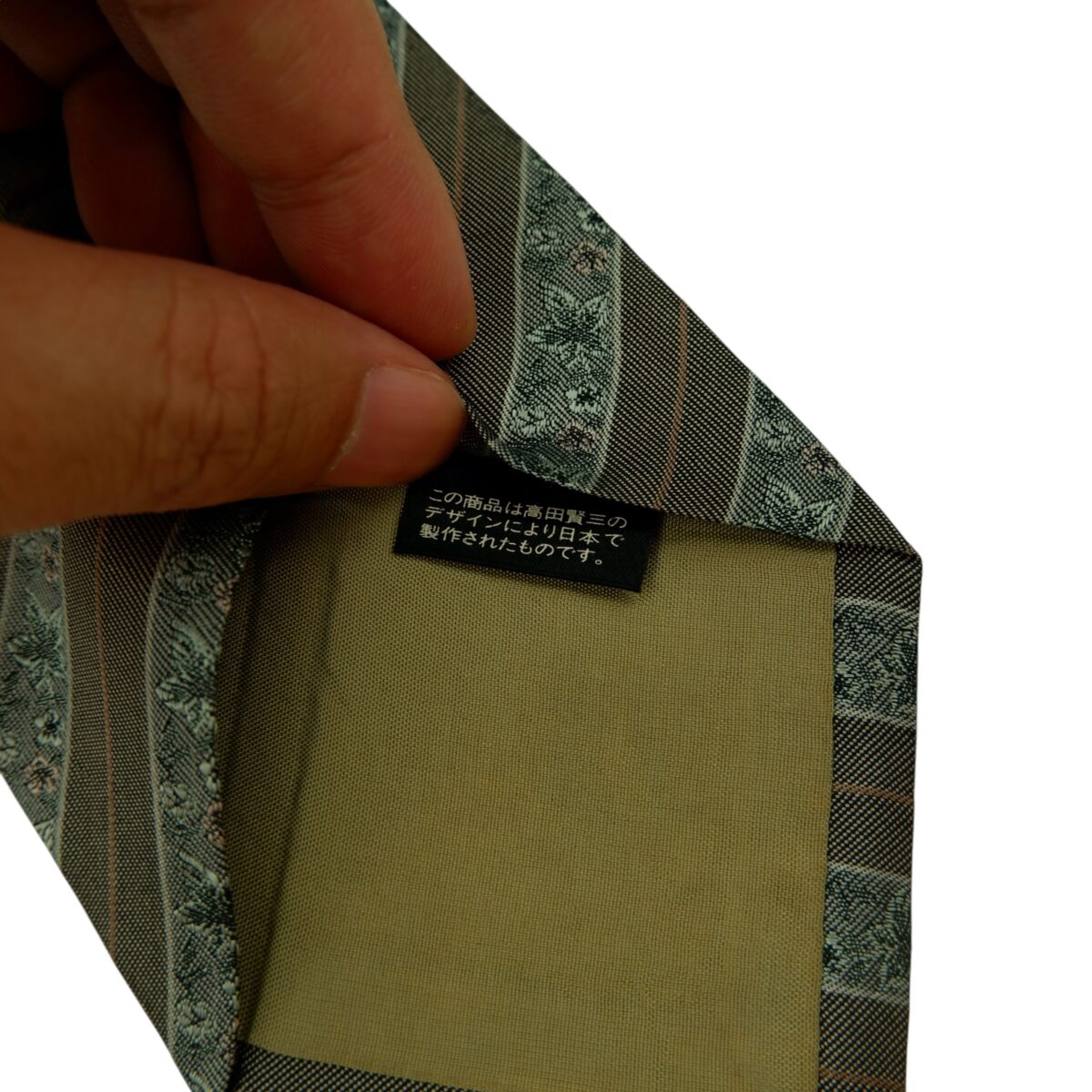 a15621 10 Kenzo Tie Silk Grey Stripe Japan (US Import Tax Included) มุมที่ 10