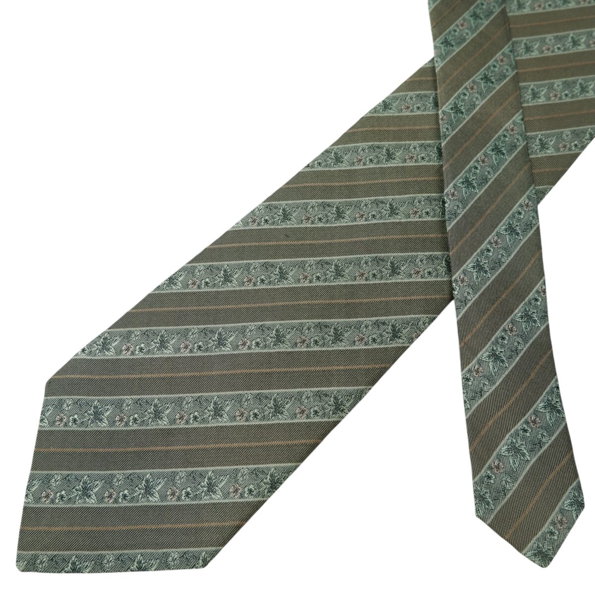 a15621 2 Kenzo Tie Silk Grey Stripe Japan (US Import Tax Included) มุมที่ 2