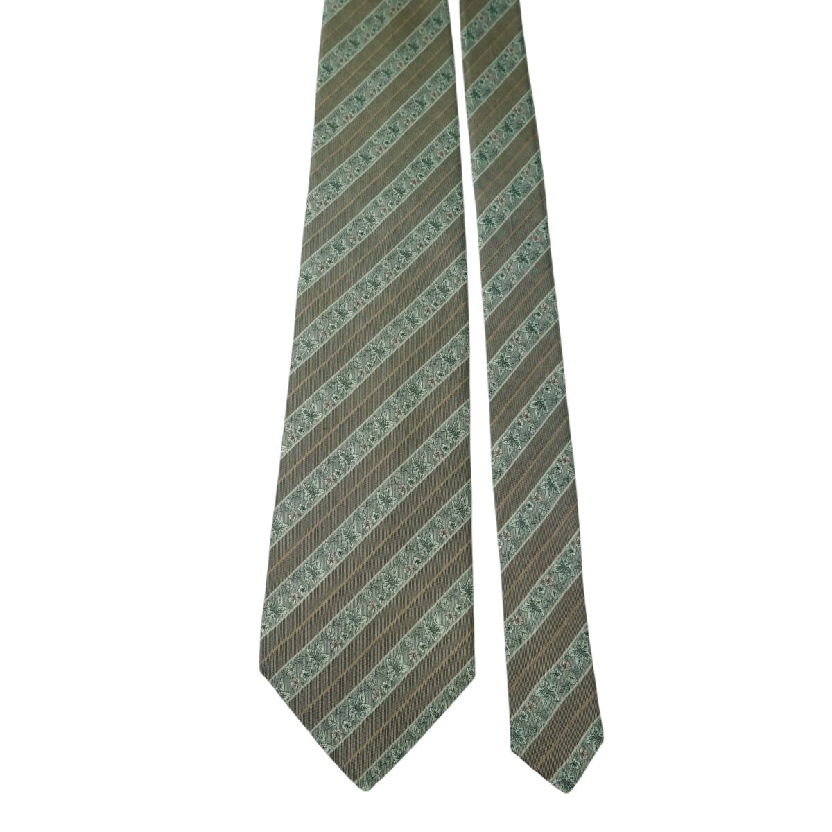 a15621 3 Kenzo Tie Silk Grey Stripe Japan (US Import Tax Included) มุมที่ 3
