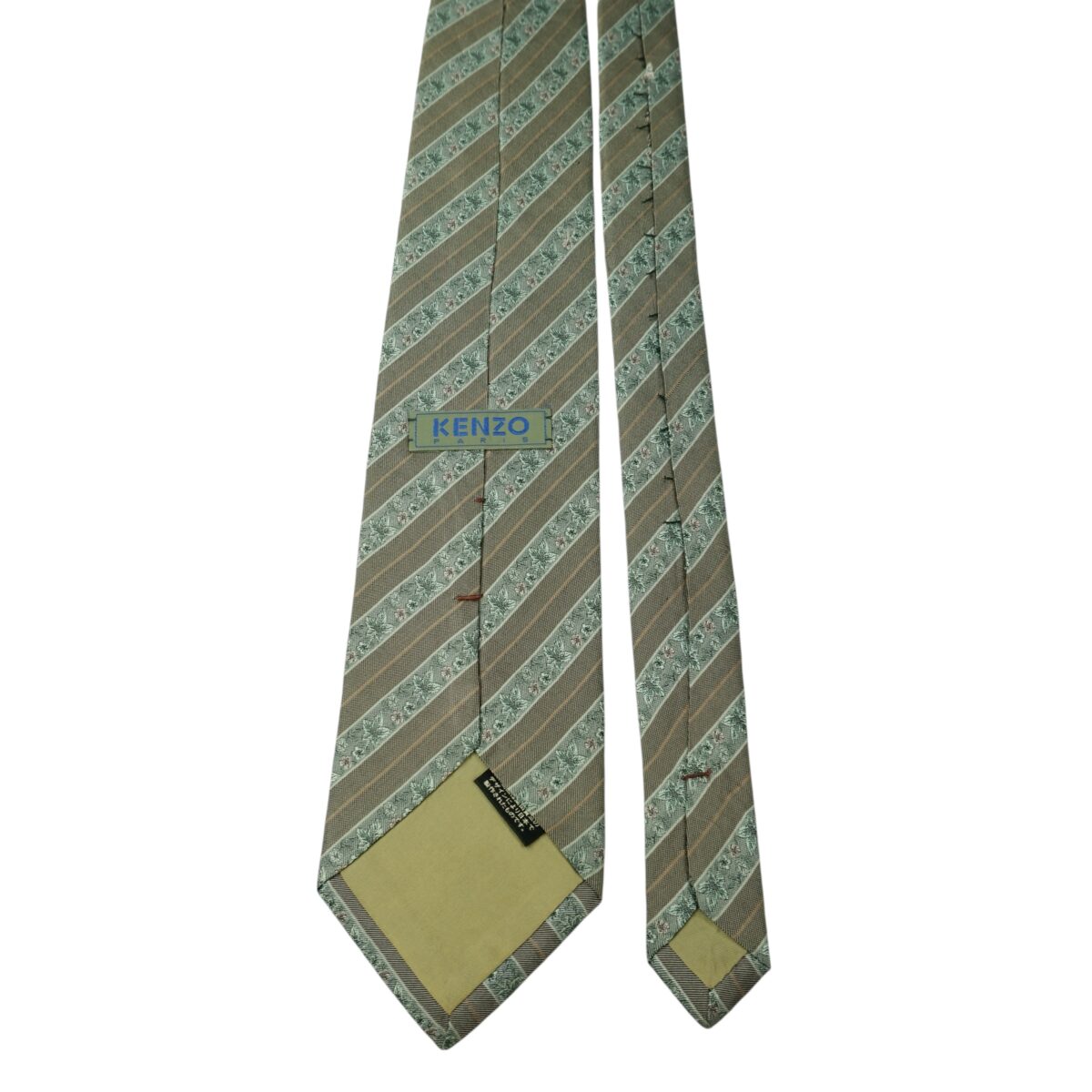 a15621 4 Kenzo Tie Silk Grey Stripe Japan (US Import Tax Included) มุมที่ 4