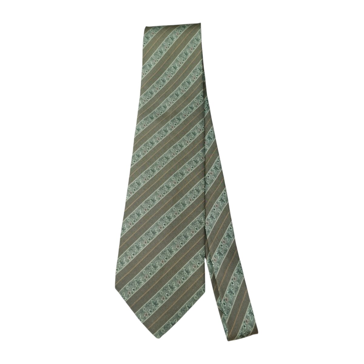 a15621 5 Kenzo Tie Silk Grey Stripe Japan (US Import Tax Included) มุมที่ 5