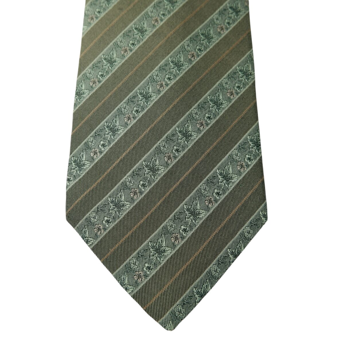 a15621 6 Kenzo Tie Silk Grey Stripe Japan (US Import Tax Included) มุมที่ 6