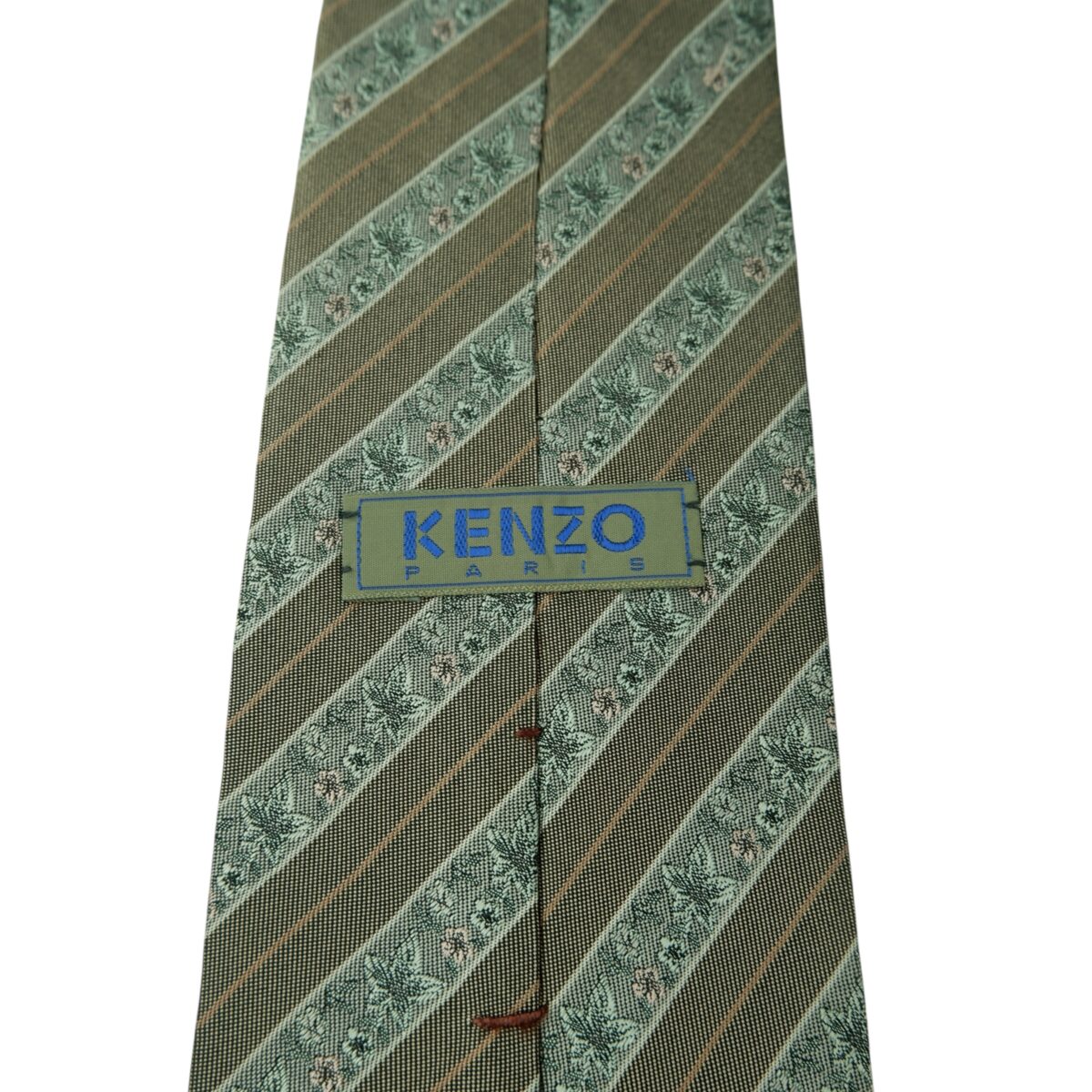 a15621 9 Kenzo Tie Silk Grey Stripe Japan (US Import Tax Included) มุมที่ 9
