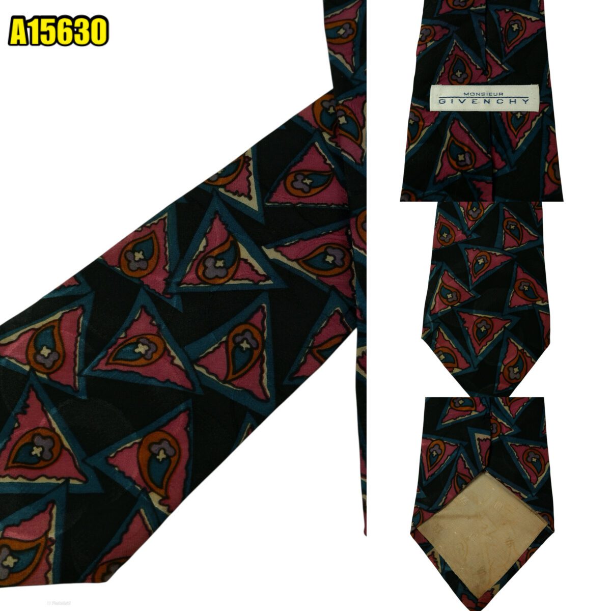created by photogrid Givenchy Tie Silk Black Graphic USA (US Import Tax Included) มุมที่ 1